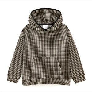 Zara Girls Houndstooth Hoodie Sweatshirt